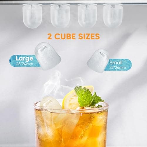 NEWBULIG Ice Makers Countertop with Handle, Portable Ice Machine — view 3