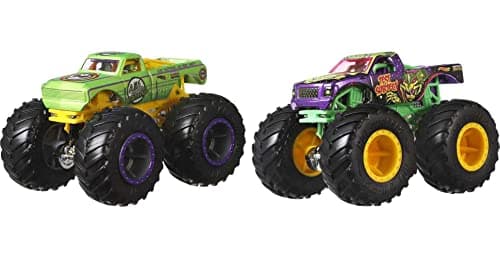 Hot Wheels Monster Trucks 2-Pack, Demolition Doubles Set of 2 Toy Vehicles in 1:64 Scale, for Kids & Collectors (Styles May Vary) — view 4
