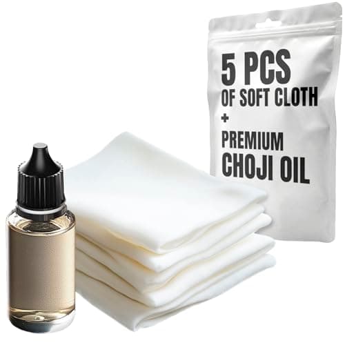 Basic Katana Cleaning Kit with 5 pcs Cleaning Cloths and Bottle of Choji Oil - Maintenance Care Set for Samurai Swords - Care for Samurai Japanese Ninja Katanas Swords - Gift for Everyone New KCK 02