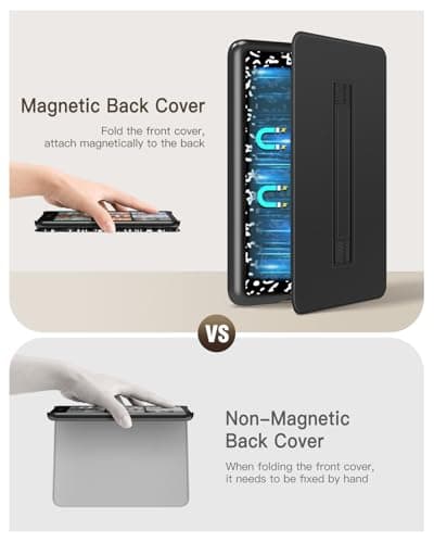 MoKo Case for New 7" Kindle Paperwhite(12th Gen 2024) and Kindle Colorsoft Signature Edition 2024, Lightweight Shell Cover with Hand Strap Auto Wake/Sleep for Kindle Paperwhite 2024, Notebook Black — view 3