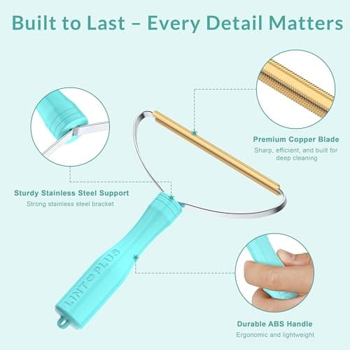2Pack(Blue,Green) LINTPLUS Pet Hair Remover Carpet & Deep Cleaner Pro Pet Hair by LINTPLUS,Special Pet Hair Multi Fabric Edge and Carpet Brush for Couch, Pet Towers and Rugs — view 3