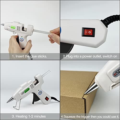 Krightlink Hot Glue Gun Kit with 30 Glue Sticks, Fast Preheating Hot Melt, High Temp for School Crafts DIY Arts and Quick Home Repairs (20w) — view 2