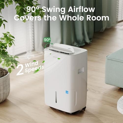Waykar 120 Pints Energy Star Dehumidifier for Spaces up to 6,000 Sq. Ft at Home, in Basements and Large Rooms with Drain Hose and 1.14 Gallons Water Tank — view 5