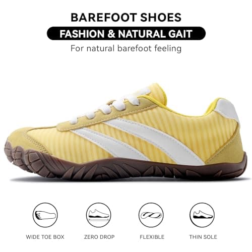 Barefoot Shoes Women Men - Wide Toe Box Sneakers Women Casual Tennis Shoe | Zero Drop Minimalist Trainers Hiking Walking Shoes | Lightweight Breathable Non-Slip Comfortable Fashion Sneakers Footwear