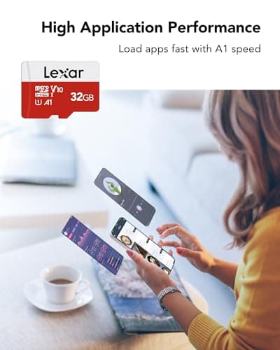 Lexar 32GB Micro SD Card 3 Pack, microSDHC UHS-I Flash Memory Card with Adapter - Up to 100MB/s, U1, Class10, V10, A1, High Speed TF Card (3 microSD Cards + 1 Adapter) — view 4