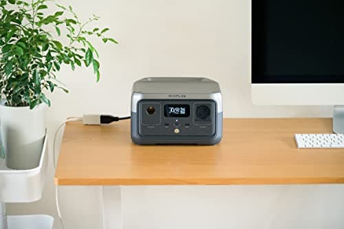 EF ECOFLOW Portable Power Station River 2, 256Wh LiFeP04 Battery/ 1 Hour Fast Charging, 2 Up to 600W AC Outlets, Solar Generator (Solar Panel Optional) for Outdoor Camping/RVs/Home Use