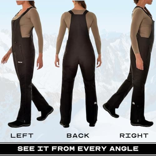 Arctix Women's Essential Insulated Bib Overalls, Black, Large (12-14) Regular — view 4