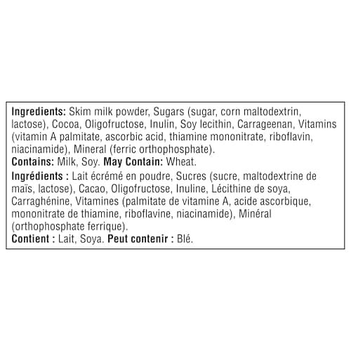 BOOST Instant Breakfast Powder, Chocolate, Drink Mix with Protein, Fibre, Calcium, Vitamins & Minerals, Add to Whole Milk or Smoothies, Recyclable Canister, 22 Servings, Kosher, 880 g — view 2