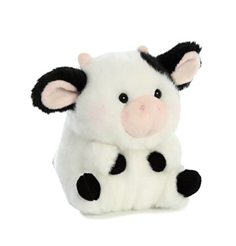 Aurora® Playful Rolly Pet™ Daisy Cow™ Stuffed Animal - Compact Size for On-the-Go Fun - for Adults, Kids, Birthdays, and Anniversaries - White 5.5 Inches — view 3