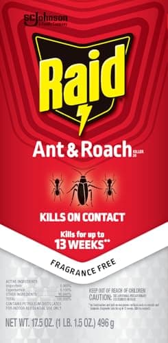 Raid Ant & Roach Killer 26, Fragrance Free Bug Killer for Home Use, Kills Bugs on Contact, Roach and Ant Spray, 17.5 Oz, 2 Count — view 10