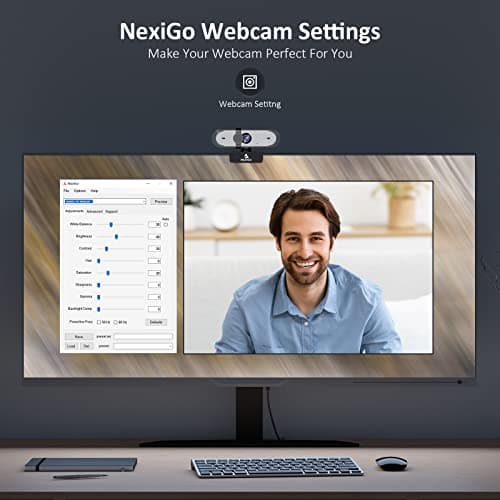 NexiGo N660P 1080P 60FPS Webcam with Software Control, Dual Microphone & Cover, Autofocus, HD USB Computer Web Camera, for OBS/Gaming/Zoom/Skype/FaceTime/Teams/Twitch — view 3