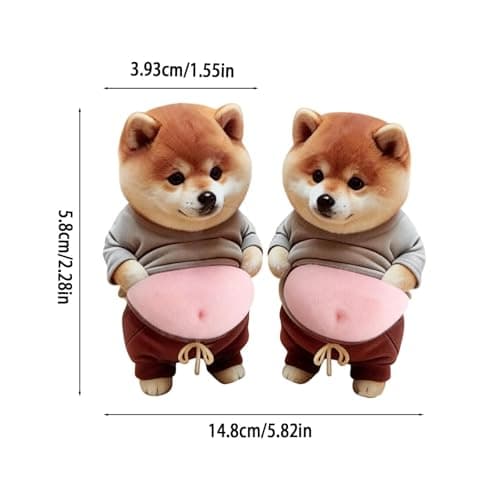 3D Cute Animal Belly Pads, Two of Each Kind, for Door Stoppers and Wall Protection, Silent Shock-Absorbing Pads, Suitable for Doorknobs, Refrigerators, Cabinets, Phones, and Car/Home Decoration — view 5