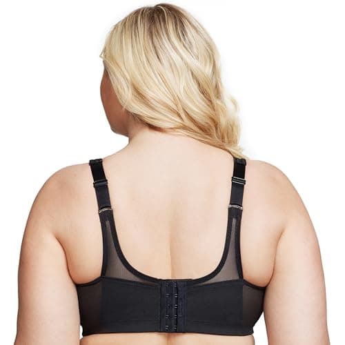 Glamorise Women's Full-Figure Sports Bra, Black, 42DD — view 7