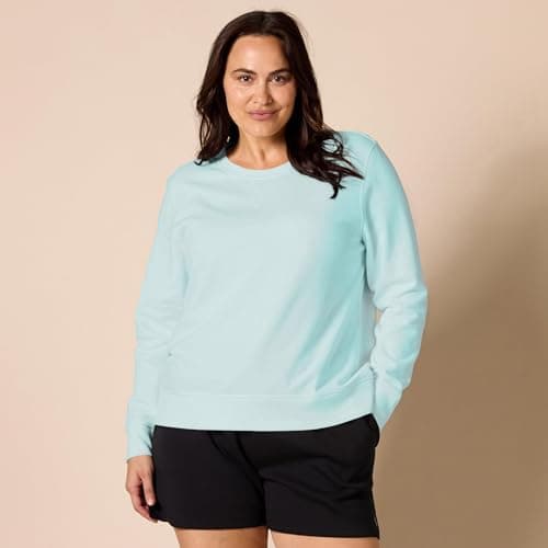 Amazon Essentials Women's Fleece Crewneck Pullover Sweatshirt (Available in Plus Size), Bright Aqua X-Large — view 5