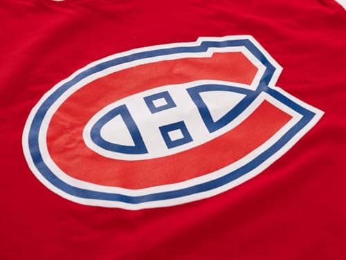 Calhoun NHL Surf & Skate Mens Shoulder Stripe Varsity Inset Sleeve Retro Style T-Shirt – The Coastal Collection (Montreal Canadiens-Red, Medium) — view 3
