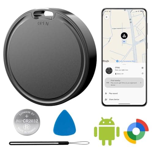 Air Tags for Android,Air Tags-1 Pack Android,Android Tracker Tags,2 Year Battery Life,Google Find Trackers for Google'S Find Hub App,IP65 Waterproof Luggage Tracker Android for Keys,Wallets,Luggage