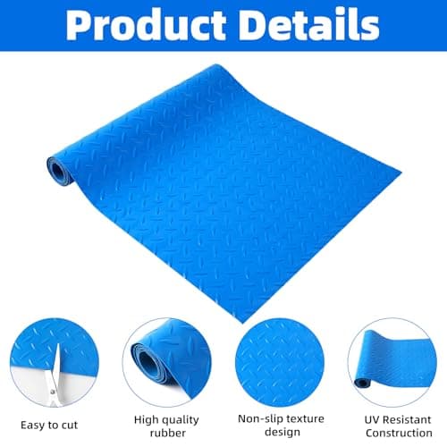 Swimming Pool Ladder Mat 16 x 36 Inch Pool Step Pad with Non-Slip Texture Protective Pool Mat for Above Ground Pool Liner Ladder Pad for Bathroom Kitchen Floor Stairs, Willow — view 4