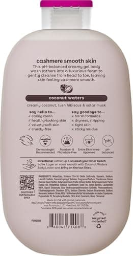 eos Cashmere Body Wash – Coconut Waters, Moisturizing Body Wash, Creamy Gel Formula, with Shea Butter, Glycerin, Vitamin E, pH Balanced, Sensitive Skin, Vegan, 16 fl oz — view 8