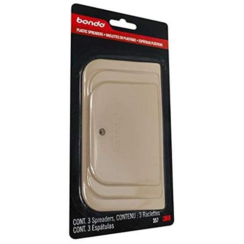 Bondo Spreader 3-Pack, Designed for Spreading Filler, Putty, Spackle, Caulk or Glaze, 4", 5" & 6" size spreaders, Made of Flexible Material for Easy Spreading, With Thin and Clean Edges (00357)