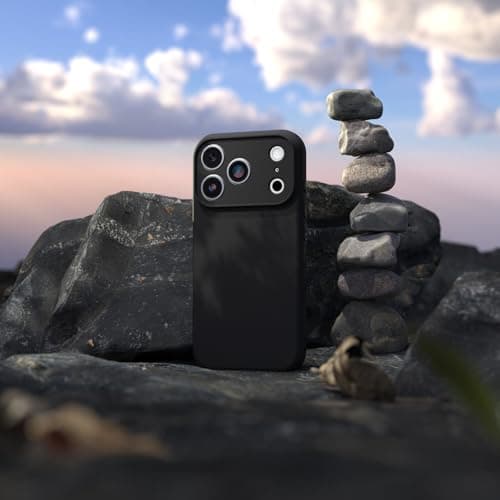OtterBox iPhone 17e, 16e, 15, 14, & 13 Figura Series Case - Black - Aesthetic, Silicone Phone Cases, Protective Minimalist Design, MagSafe iPhone Case with Camera Protection — view 5