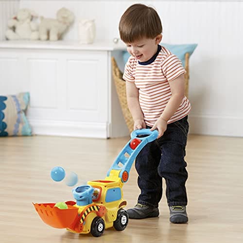 VTech Pop-a-Balls Push and Pop Bulldozer, Yellow — view 7