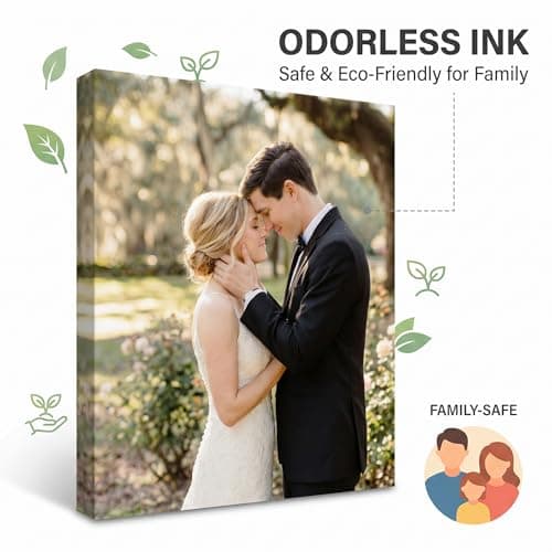 TWING Custom Canvas Prints with Your Photos, 8x10 Personalized Ready-to-Hang Photo Canvas Wall Art, Fathers Day Gift for Dad, Stretched Canvas Print for Family, Wedding, Pet & Home Decor — view 2
