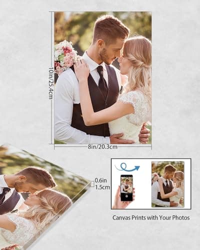 AbcCustomize Canvas Prints with Your Photos, Ship Next Day Custom Canvas Prints for Living Room, Bedroom, Home Decor, Personalized Gifts for Family, Friends, Anniversaries, Ready to Hang — view 3