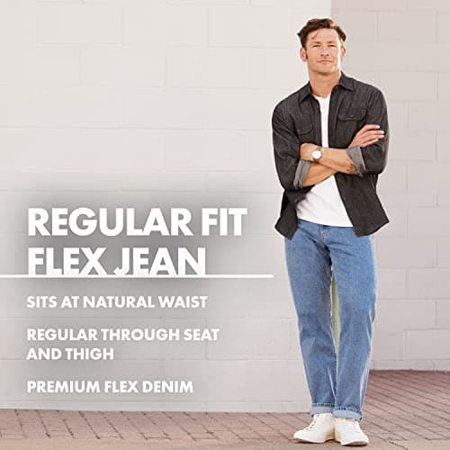 Wrangler Authentics Men's Classic 5-Pocket Regular Fit Flex Jean, Dark Indigo Flex, 36W x 30L — view 5