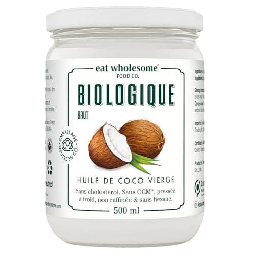 Eat Wholesome Organic Raw Virgin Coconut Oil in Glass Jar, 500 ml (Pack of 1) — view 2