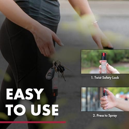Sabre Protector 22-Gram Dog Spray with Key Ring, 14 Second Total Spray Time, 3.5-Meter Range, Humane Dog Attack Deterrent, Maximum Strength Allowed by Health Canada — view 2