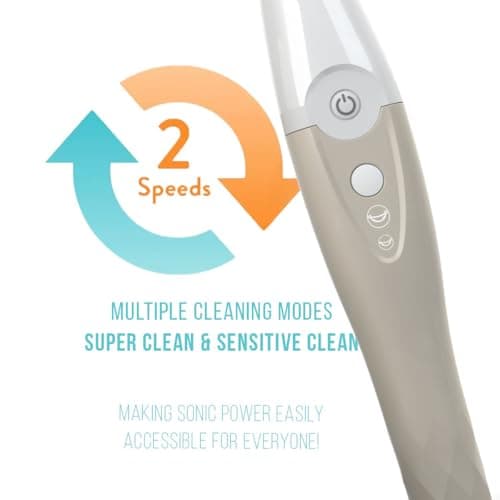 TAO Clean UV Sanitizing Sonic Toothbrush and Cleaning Station, Electric Toothbrush, Dual Speed Setting, Sandstone — view 3