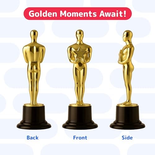 Prextex Gold 6'' Award Trophies (12 Pack) for Ceremonies or Parties — view 3