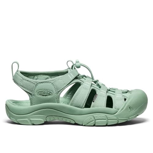 KEEN Women's Newport H2 Closed Toe Water Sandals, Monochrome/Granite Green, 9