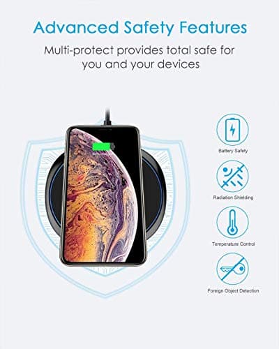 Fast Wireless Charger, NANAMI 15W Max Charging Pad for iPhone 17/16/15 Pro Max/14/13/12 Mini/11/XR/XS/X/8, Fast Charge for Samsung Galaxy S26/S25/S24/S23/S22 Ultra/S21/S20,Pixel 9 8 7 6,AirPods Pro/3 — view 3