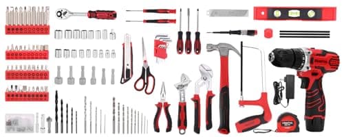 KingTool 276-Piece Tool Set Kit - Tool kit with 12V Cordless Power Drill Driver Toolbox Storage Case with Drawer, Drill Set Perfect for Homeowner, Diyer, Handyman — view 4