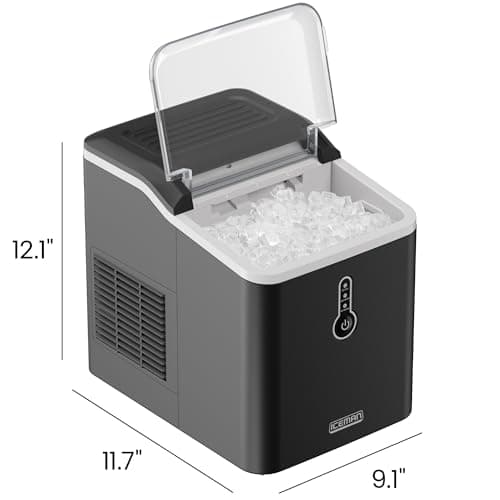 Iceman by Chefman Nugget Ice Maker Countertop, Pebble Ice Maker Machine, 26 lb in 24 Hours, Ready in 6 Minutes, Removable Ice Basket, Fun and Chewable Cubes, 1.5L Water Tank, Self-Cleaning Function — view 7