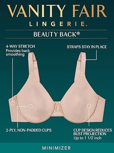 Vanity Fair Women's Beauty Back Minimizer Full Figure Underwire Bra 76080 — view 4