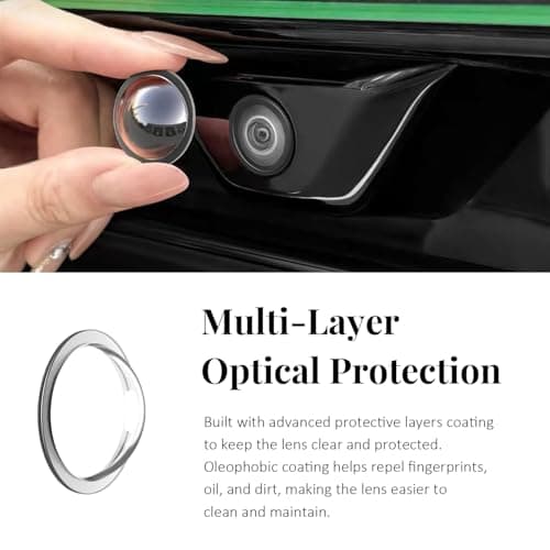 4PCS Car Camera Protective Cover, Clear High-Transparency Anti-Rain Lens Cover, Camera Lens Protector for Backup & Front Bumper Cameras, Specially Designed for 360° Reversing Cameras — view 3