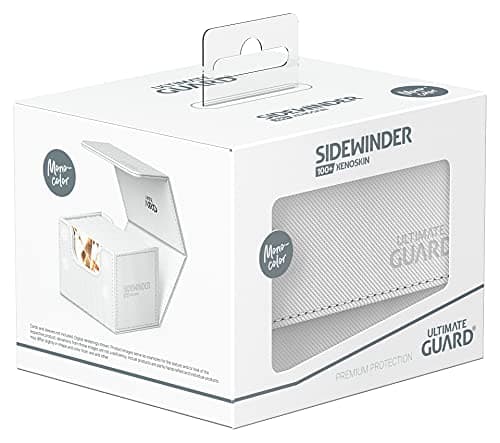 Ultimate Guard Sidewinder 100+, Deck Box for 100 Double-Sleeved TCG Cards, White, Magnetic Closure & Microfiber Inner Lining for Secure Storage — view 5