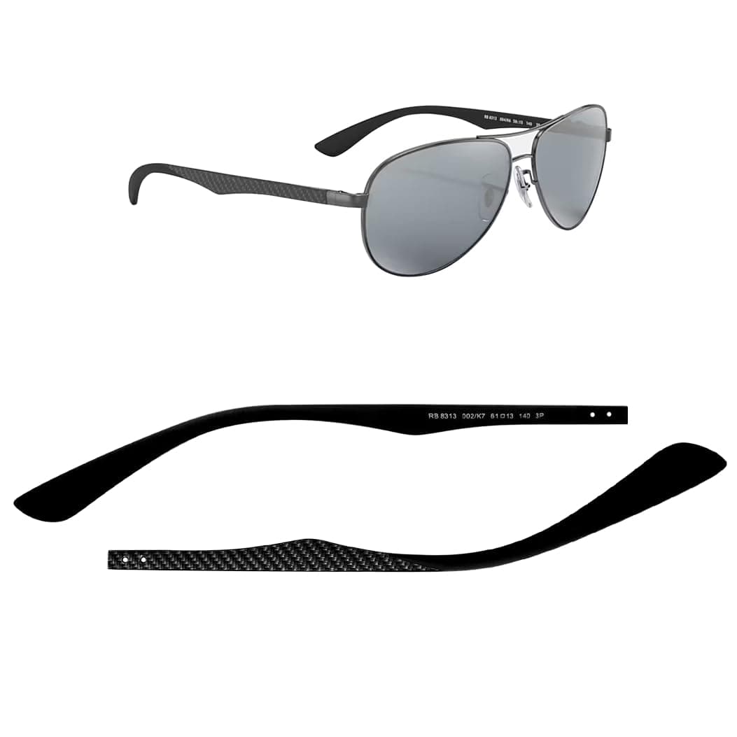 Soporte de brazo para gafas de sol de repuesto para Ray Ban RB8313, brazos de fibra de carbono 8313M — view 5
