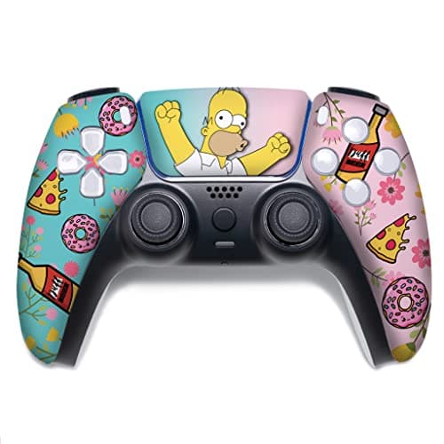 Simpsson Custom PS-5 Controller Wireless compatible with Play-Station 5 Console by BCB Controllers | Proudly Customized in USA with Permanent HYDRO-DIP Printing (NOT JUST A SKIN)