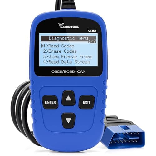 VDIAGTOOL VD10 OBD2 Scanner Code Reader Car Diagnostic Tool Engine Fault Code Reader for Turn Off CEL with Freeze Frame/I/M Readiness for All OBDII Protocol Cars, OBD2 Scanner Diagnostic Tool
