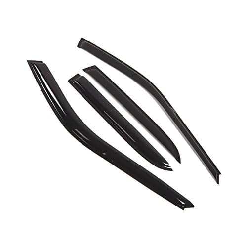 TuningPros Outside Mount Window Vent Visors Rain Guards Compatible with Honda Accord Sedan 1990-1993 | Side Window Wind Deflectors Rain Shields | Black Tinted, 4 Pcs Set, BGWV-205