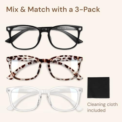 Gaoye Blue Light Blocking Glasses, Fashion Square Fake Nerd Eyewear Anti UV Ray Computer Gaming Eyeglasses Women/Men — view 6