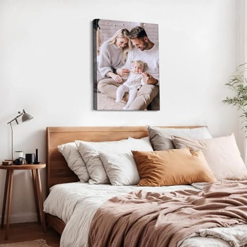 Canvas Prints with Your Photos, Ship Next Day Personalized Wall Art for Home Decor, Perfect Custom Photo Gifts for Wedding, Birthday, Family & Friends - Ready to Hang Canvas Pictures Framed 8x10 — view 3