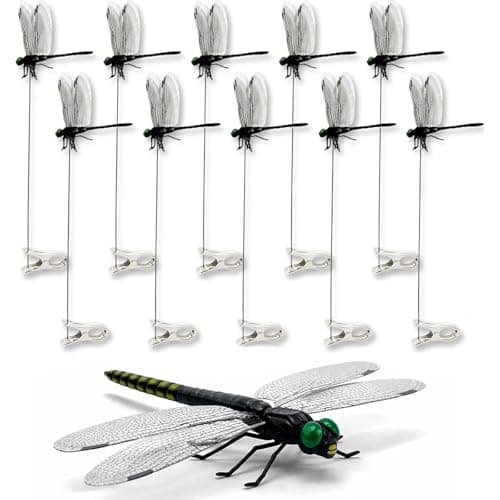 WRSFXV 2026 New Dragon Fly Clips, 3D Artificial Dragonfly Hat Clip, Dragonfly Garden Decorr (10PCS)