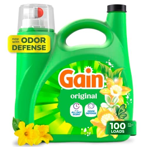 Gain Aroma Boost Liquid Laundry Detergent, Original Scent, HE Compatible, 107 Loads, 4.55L