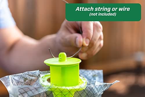 RESCUE! Outdoor Disposable Fly Trap – Hanging Fly Catcher with Attractant Bait, Fly Bag for Patio, Yard, Trash & Farm Areas – Easy-to-Use Outdoor Fly Control - 12 Traps — view 3