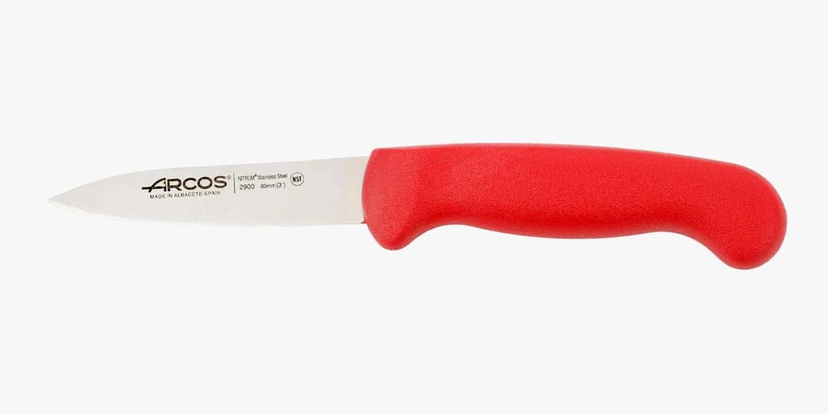 Arcos Serie 2900 - Cuchillo Santoku con Alveolos - Hoja de Acero Inoxidable Nitrum de 180 mm - Mango inyectado en Polipropileno Color Rojo — view 41
