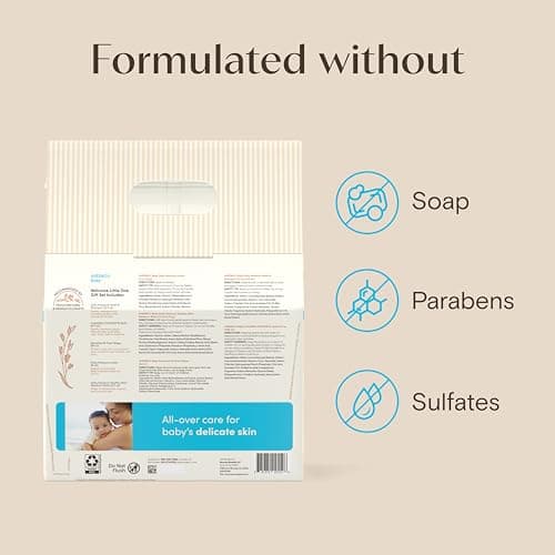 Aveeno Baby Welcome Little One Gift Set, Baby Essentials Set with Daily Moisture Wash and Shampoo, Calming Comfort Bath, Sensitive All Over Wipes, Body Lotion, & Healthy Start Balm, 5 Items — view 8